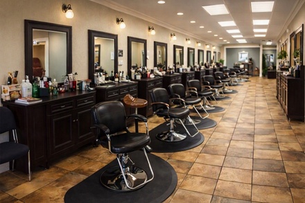 Haircut, Condition & Blowdry + Single Process - De Javu Salon