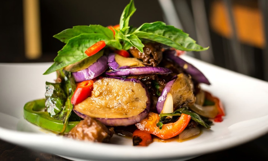 Image 7: Dinner for Two or Three with Appetizer, Entrees, and Drinks
