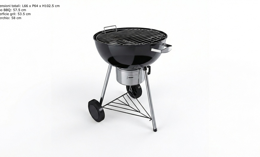 Image 6: Barbecue a carbone rotondo 57 cm