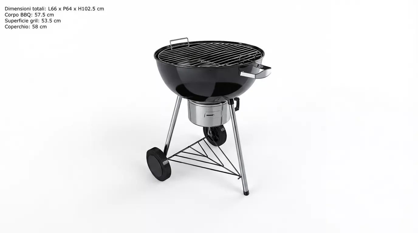Barbecue a carbone rotondo 57 cm
