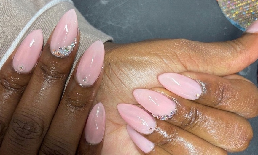 Image 3: Premium Acrylic Full Set Nails with Shaping & Gel Polish Color