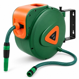 LG Avvolgitubo Acqua Automatico 20 Metri Da Parete Girevole 180 Gradi, Green
