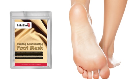 Groupon Infinitive Beauty Exfoliating and Peeling Foot Mask Pair X 3, Lavender