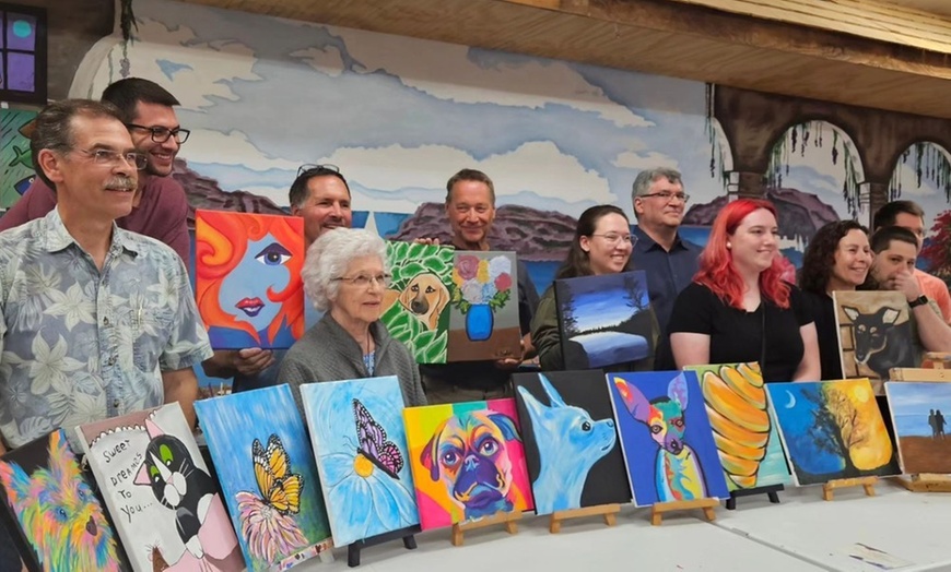 Image 2: Paint & Sip Class for One, Two, Three or Four Guests 