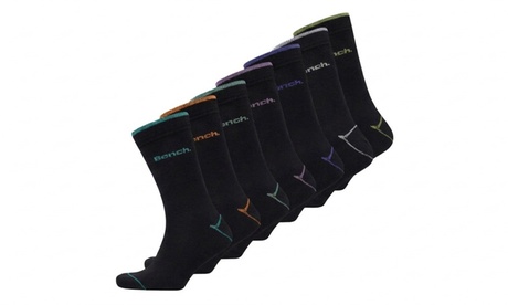 Bench Black Bench Gosmo Mens 7pk Dress Socks - Size 6-11