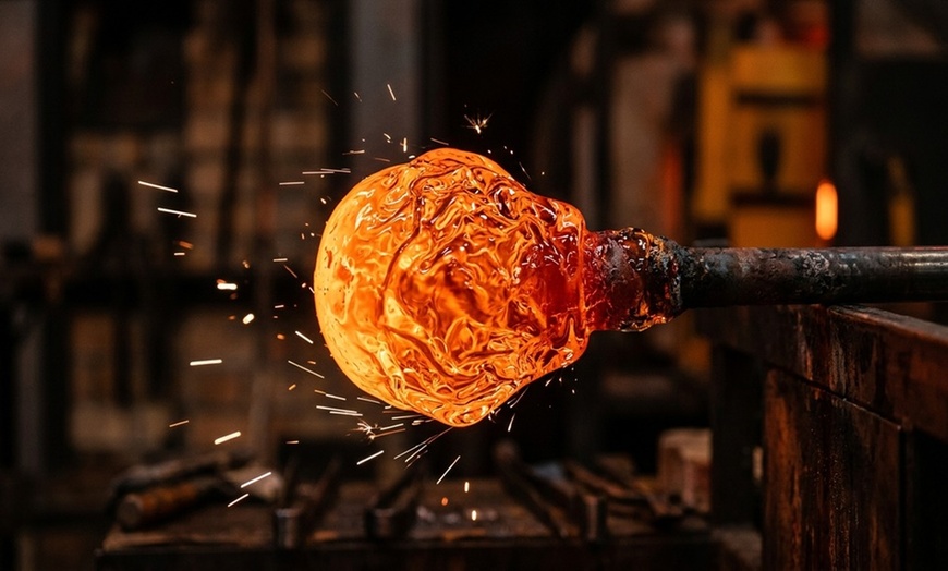 Image 4: Explore Your Creativity at Slow Burn Glass: Wine, Beer Glass-Blowing, Traditional Vase, or Floppy Bowl. Save Up to 50%