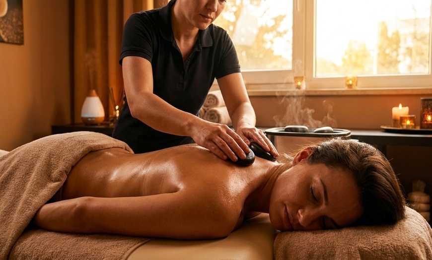 Image 6: 30 or 60 Min Foot Reflexology or Full‑Body Massage with Hot Stones