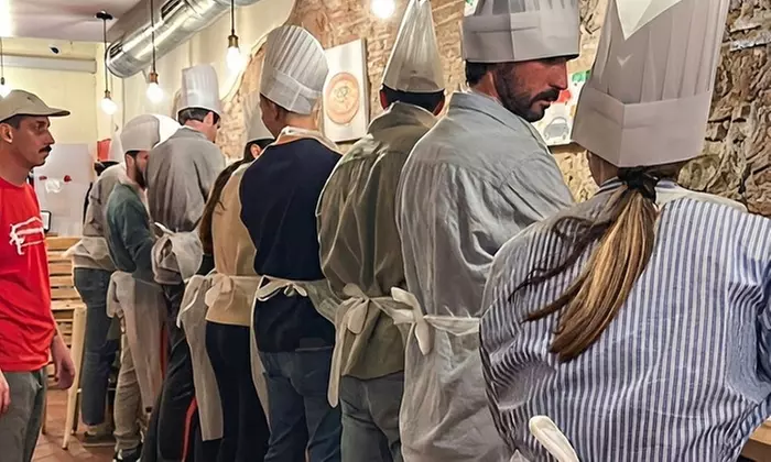 Taller y degustación de pizza con vino, cerveza o bebida para hasta 4