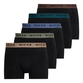 Nicce Men's Black 5 Pack Jakin Boxer Shorts - Xl