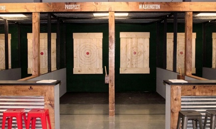 $35 for 1 hr of Axe Throwing for 2 people ($50 value) - The Rugged Axe
