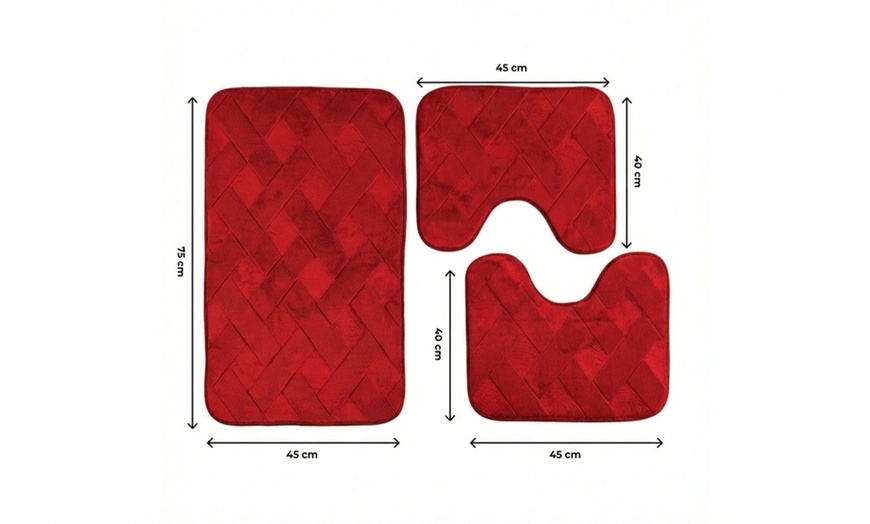 Image 8: Juego de 3 alfombrillas absorbentes de secado rápido para el baño