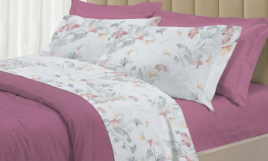 Image 15: Completo lenzuola matrimoniale in raso 60/60