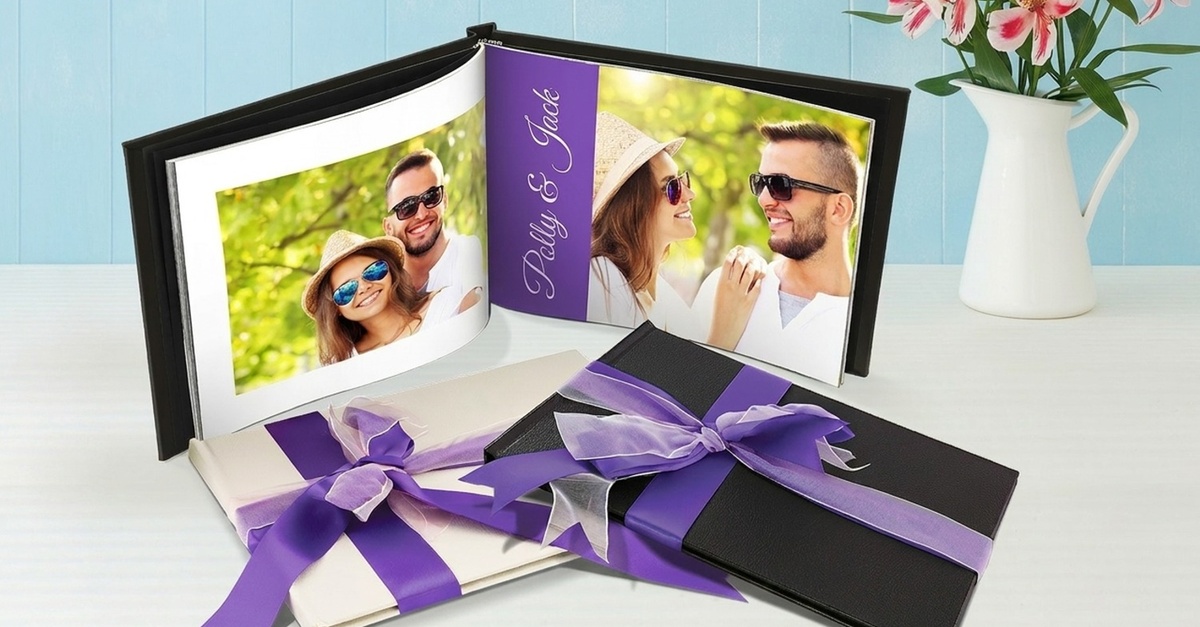Álbum de fotos personalizado A4 con tapa de cuero de Printerpix