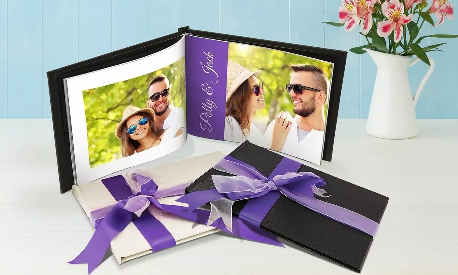 Álbum de fotos personalizado A4 con tapa de cuero y hasta 100 páginas