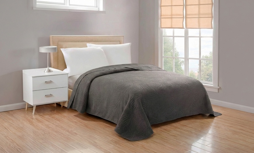 Image 5: Copriletto trapuntato matrimoniale Stone Washed