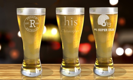 One Personalized Pilsner Glass - Multiple Options (Shipping Not Included) - GiftsForYouNow.com