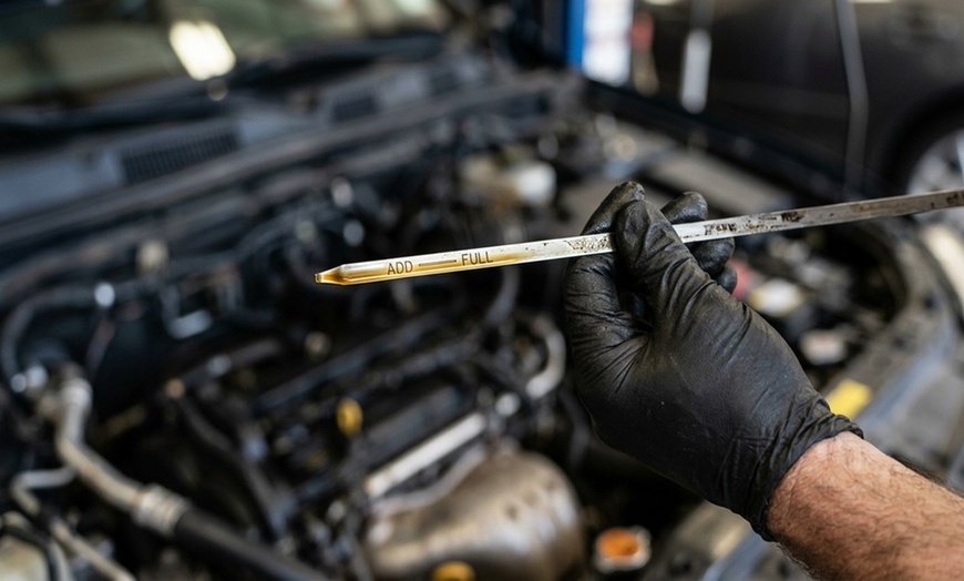 Image 2: Synthetic Blend or Full Synthetic Oil Change, Tire Rotation, and More