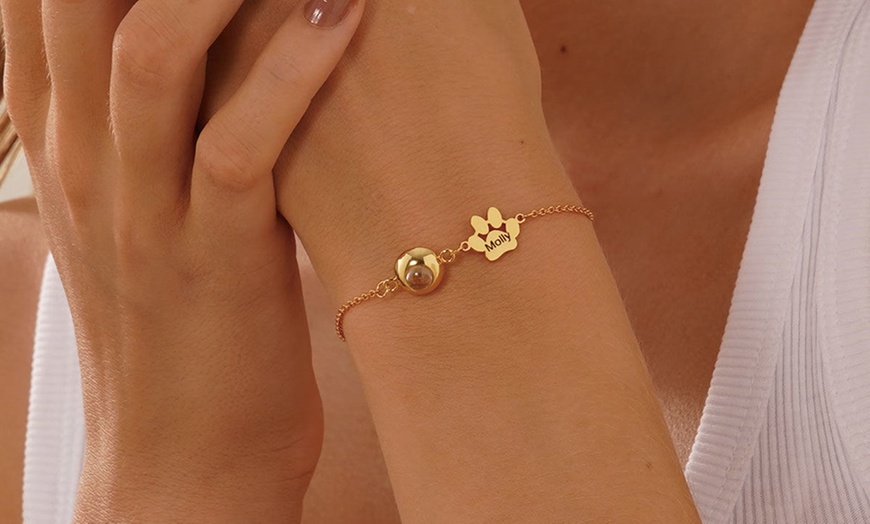 Image 18: Custom Photo Projection Bracelet, 1 or 2 (Up to 75% Off)