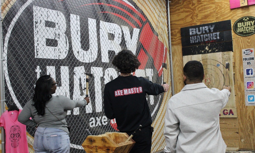 Image 7: Axe Throwing in Private Lane at Bury The Hatchet- Cherry Hill 