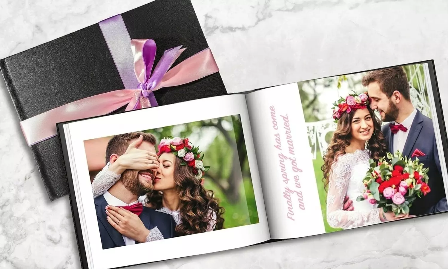 Álbum de fotos personalizado A4 con tapa de cuero y hasta 100 páginas