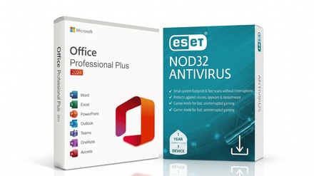 Microsoft Office 2024 Professional Plus Lifetime for 1 PC & ESET NOD32 Antivirus 1 Year for 1 PC - Microsoft Office 2024 Professional Plus & ESET NOD32 Antivirus