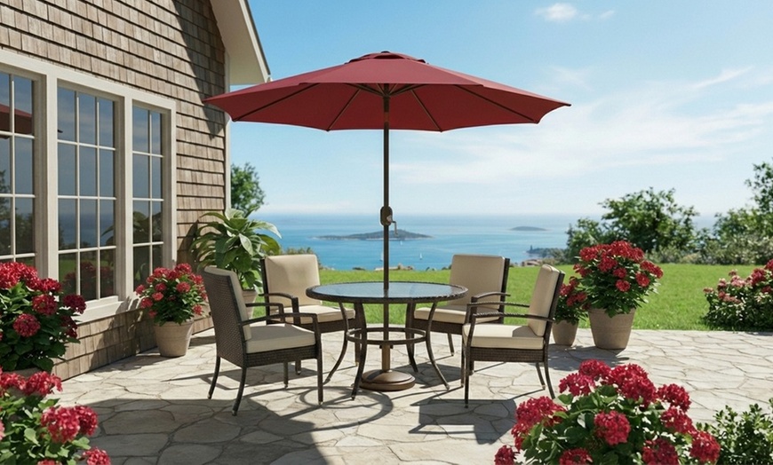 Image 15: Ombrellone da esterno con manovella e inclinazione regolabile