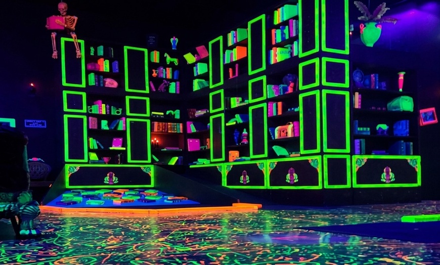 Image 5: One Round of Blacklight Mini Golf with an Arcade Game Card