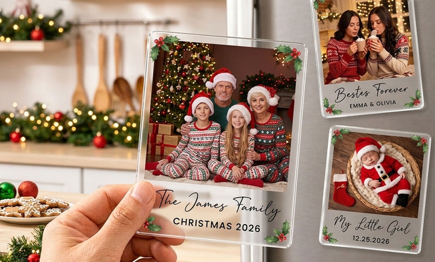 Image 5: Custom Photo Acrylic Fridge Magnets with Texts | Acrylic Gifts
