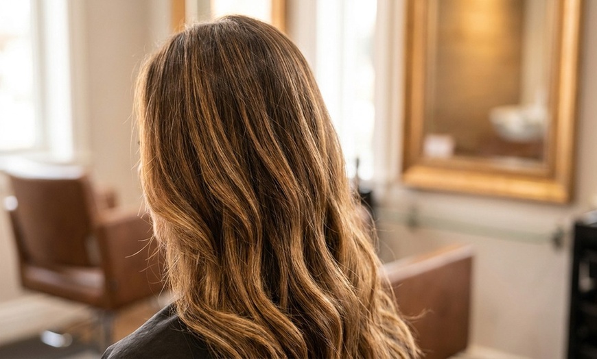 Image 4: Cut w/ Full Balayage or Root Touch Up, Deep Conditioning w/ Blow Dry