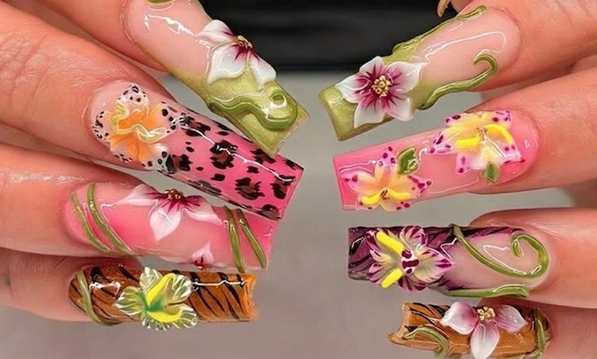 Image 4: Gel X Set with Russian Manicure Prep & Custom Nail Art