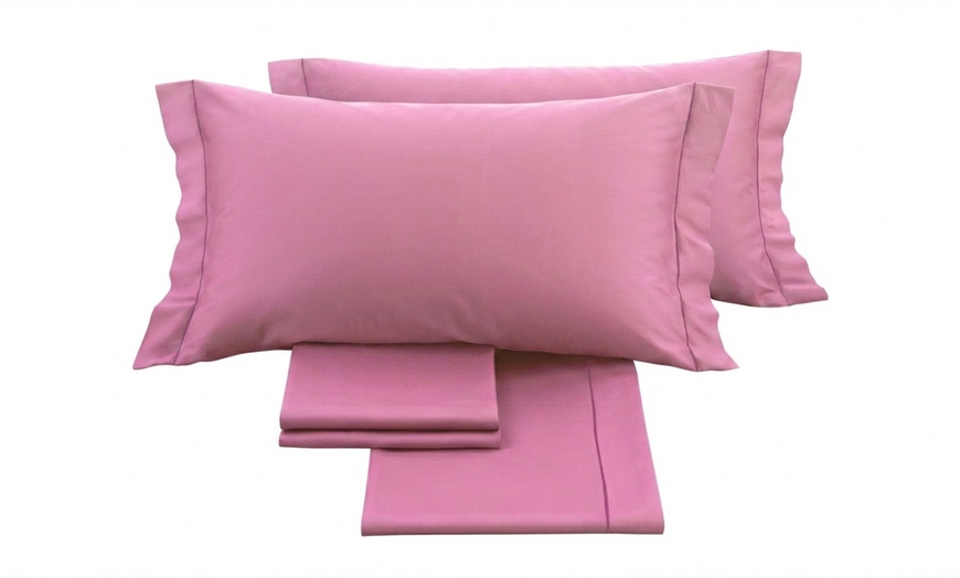 Image 19: Completo lenzuola matrimoniale in raso 60/60