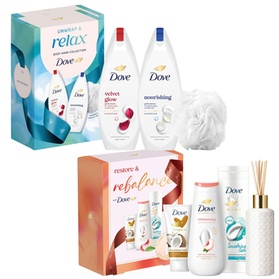 Dove 1x Relax Body Wash Gift Set 2 piece, Brown