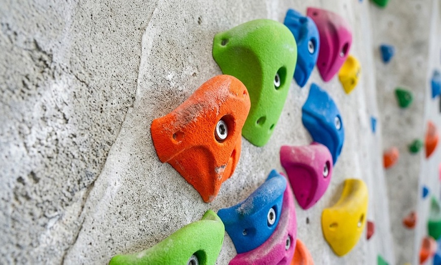Image 2: Indoor climbing day passes with gear for one, two, or four people