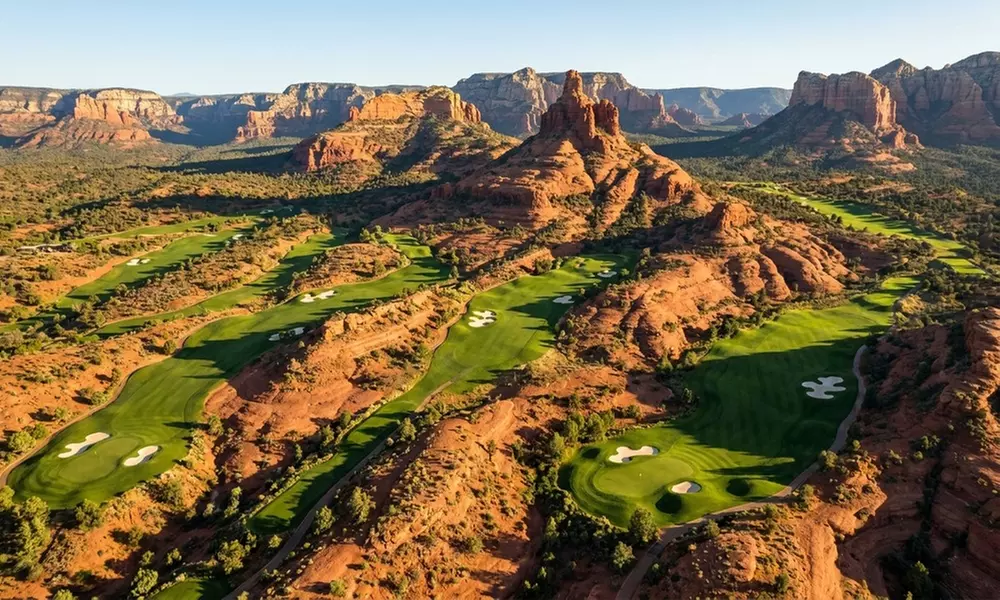 Swing, Save, and Savor the View with 9 or 18 Holes of Golf with a Cart
