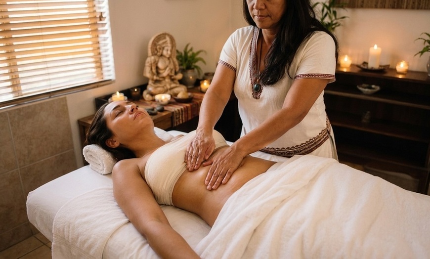 Image 2: Deeply Relaxing Mayan Abdominal Massage with Cupping Therapy