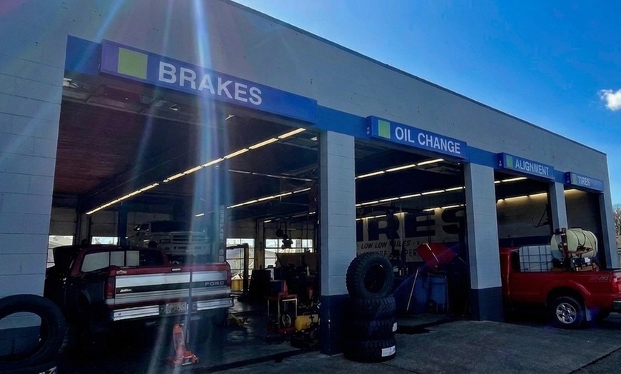 Image 2: Synthetic Blend or Full Synthetic Oil Change with Tire Rotation