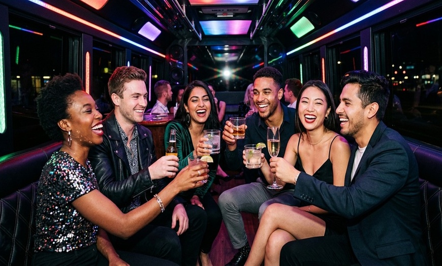 Image 2: Party in Ultimate Style! Luxury Party Bus Club Crawl for 1, 2, or 4
