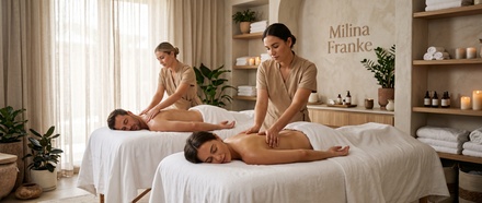 Couples 60-Minute Swedish or Deep Tissue Massage with Hot Stones and Pure Massage Oil - Milina Franke Massage