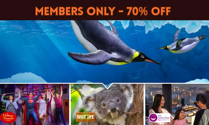 Visit any 3 Top Attractions: Sea Life Sydney, Madame Tussauds & More