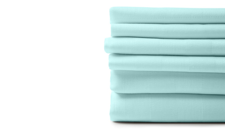 Image 2: 6 Piece 4 Pillowcases 1800 Series Cotton Feel Bamboo Cool Deep Pocket Sheet Sets