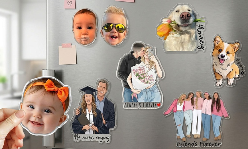 Image 19: Custom Photo Acrylic Fridge Magnets with Texts | Acrylic Gifts