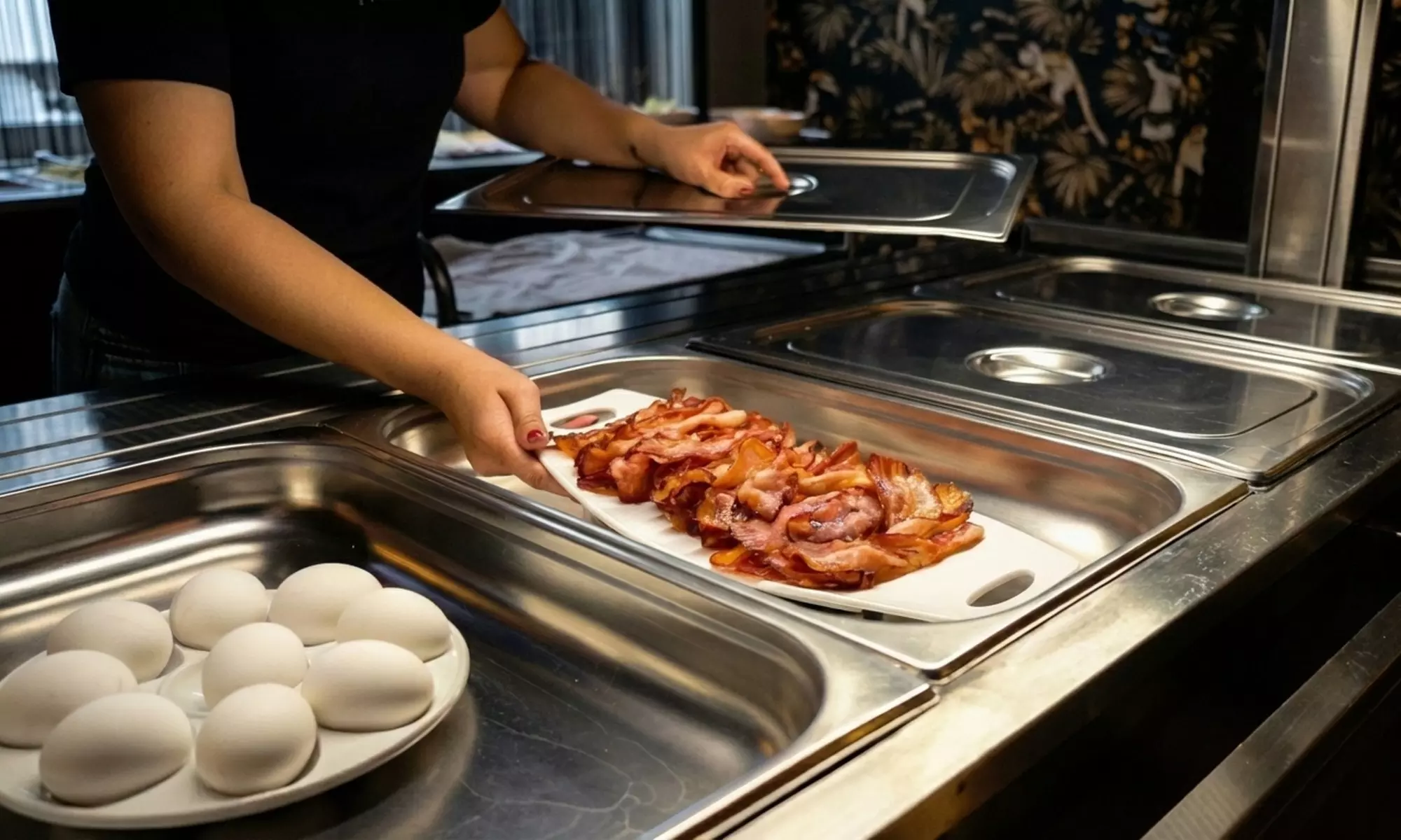 Uitgebreid ontbijt- of lunchbuffet in een historisch hotel