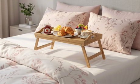 Homiu Homiu Bamboo Folding Tray Table