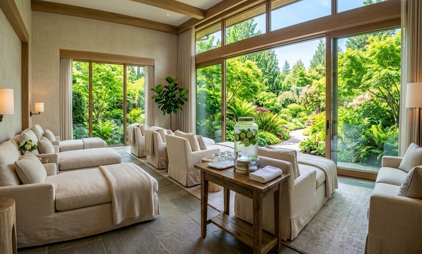 Image 3: Relaxing couples hot tub, facial and massage session