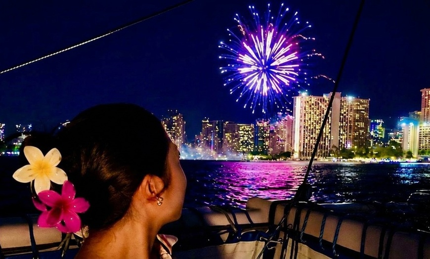Image 3: Friday Night BYOB Fireworks Cruise with Waikīkī Ocean Views