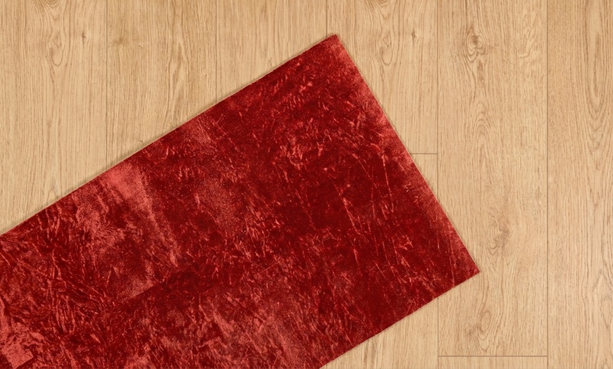 Image 9: Polyester loper met fluweeleffect