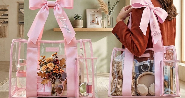 Personalized Jelly Tote Bag with Custom Embroidered Strap