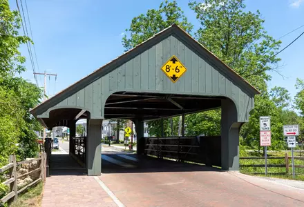 Robert Parker Coffin Covered Bridge & Historic Downtown Long Grove