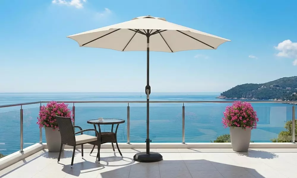 Ombrellone da esterno con manovella e inclinazione regolabile