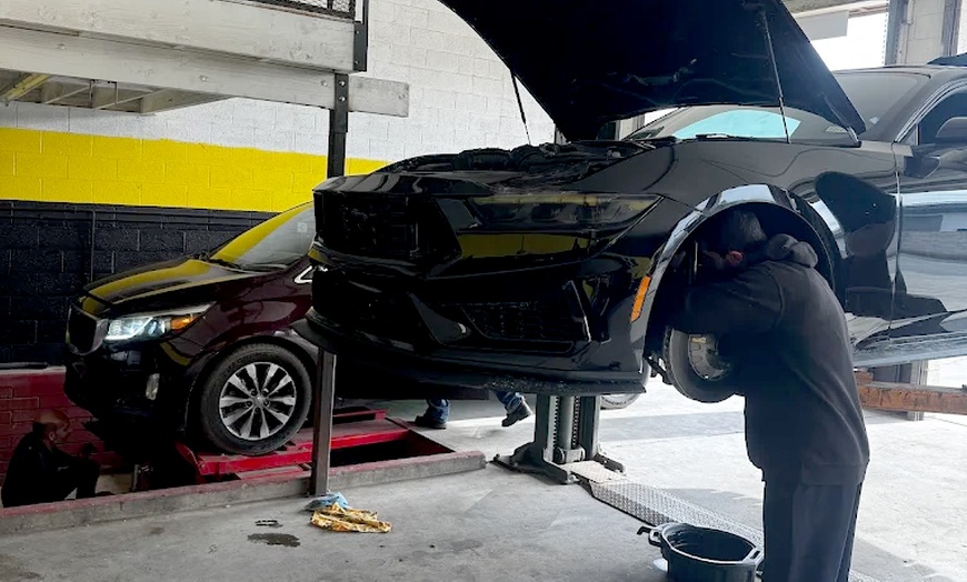 Image 2: Full Synthetic Oil Change, Wheel Alignment, or AC Recharge